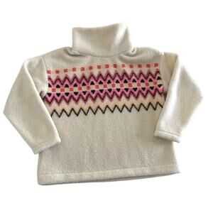 Loft Sweater Women's Sherpa Cozy Cowl Neck Aztec Design Size Medium